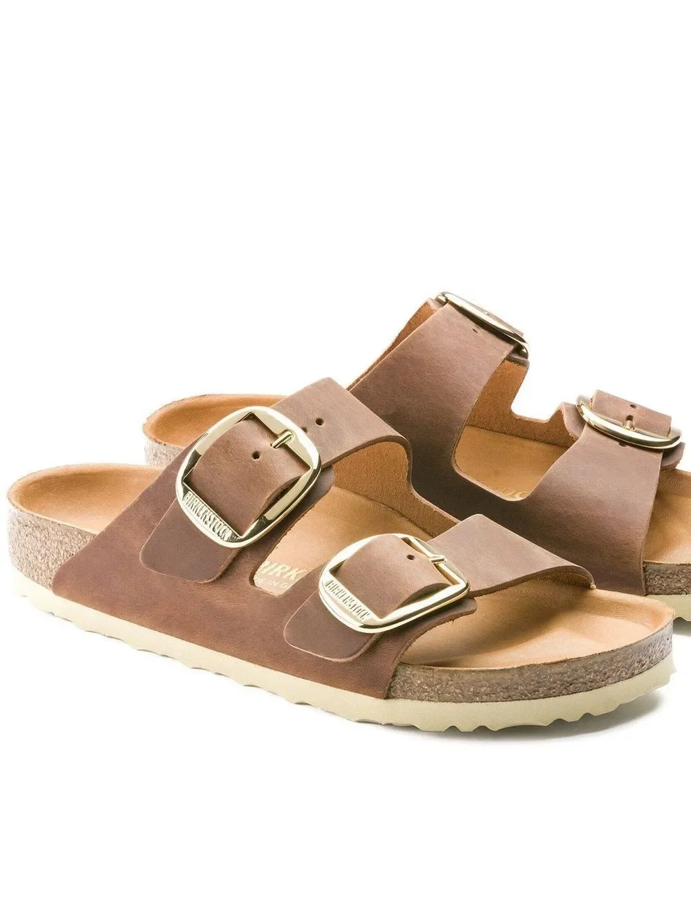NWT BIRKENSTOCK Arizona Leather Dual-Buckle Slide Sandals EU 42 L 11 M 9 $175